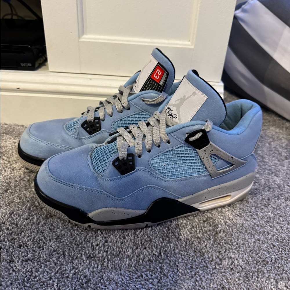 Air Jordan | Men's Light Blue and Gray Vintage Sneakers